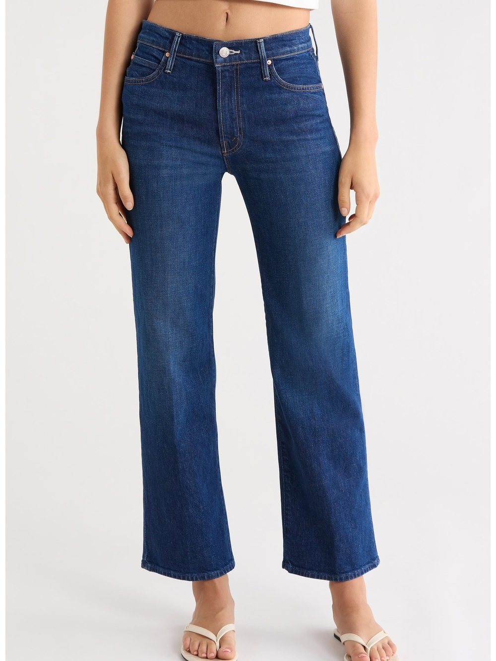 MOTHER Lil' Kick It High Waist Straight Leg Jeans